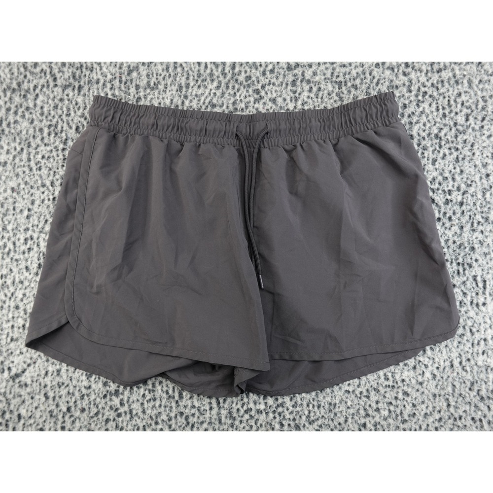 Ideology Athletic Shorts Womens XL Dark Gray Drawstring Dolphin Hem Active‎